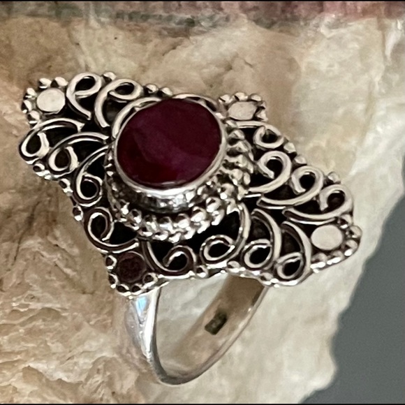 New ⭐️ Ruby Sterling Silver Ring - Picture 2 of 11